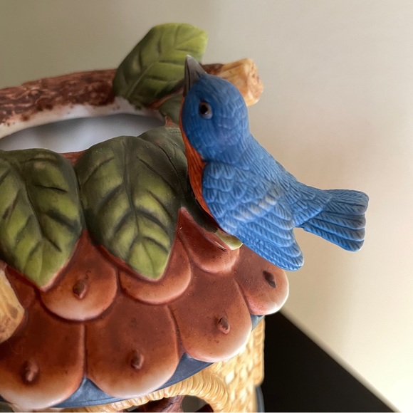 PARTYLITE Porcelain Tealight Candle Holder Tree Top Inn Bird Birdhouse NEW BOX - Picture 4 of 11